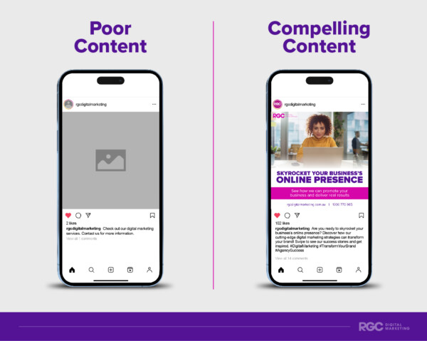 Poor Content vs Compelling Content