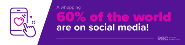 A whopping 60% of the world are on social media!